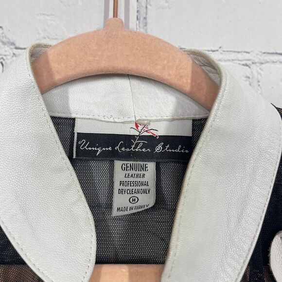 Unique Leather Studio Cover Up Jacket Leather Sheer Medium Fairy Wedding Coat - Picture 2 of 9